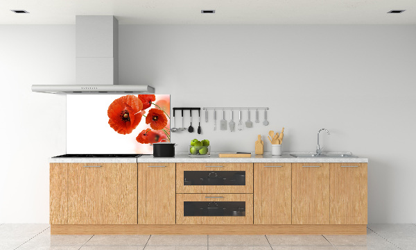 Keuken achterwand Klaprozen