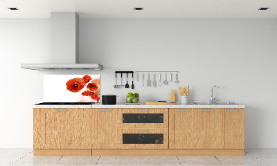Keuken achterwand Klaprozen