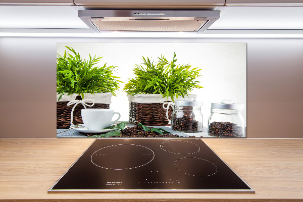 Panel do kuchni Motyw domu z kawą