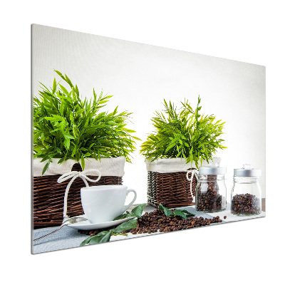 Panel do kuchni Motyw domu z kawą