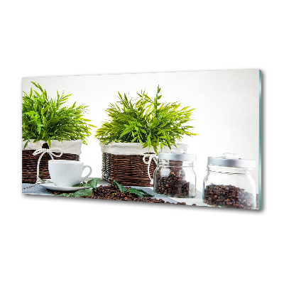 Panel do kuchni Motyw domu z kawą