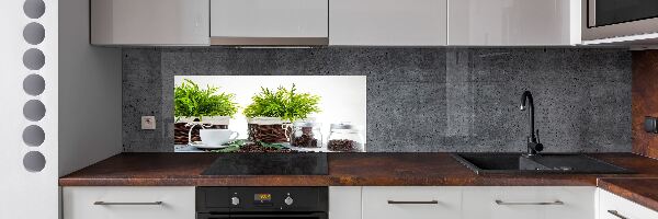 Spatscherm keuken Koffiehuisthema