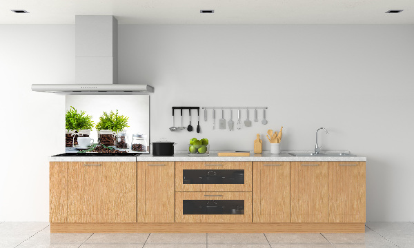 Spatscherm keuken Koffiehuisthema