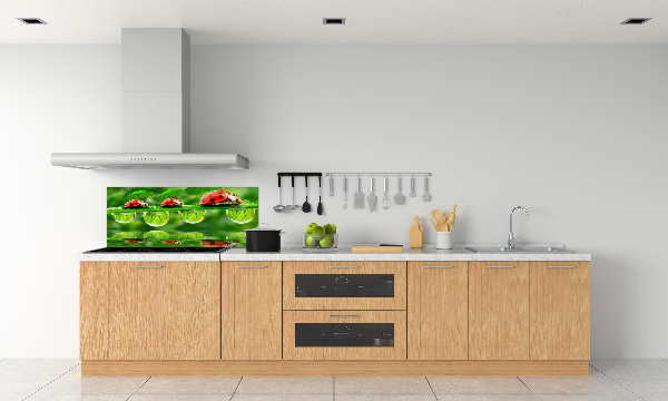 Spatscherm keuken paraplu's met lieveheersbeestjesmotief