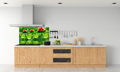 Spatscherm keuken paraplu's met lieveheersbeestjesmotief