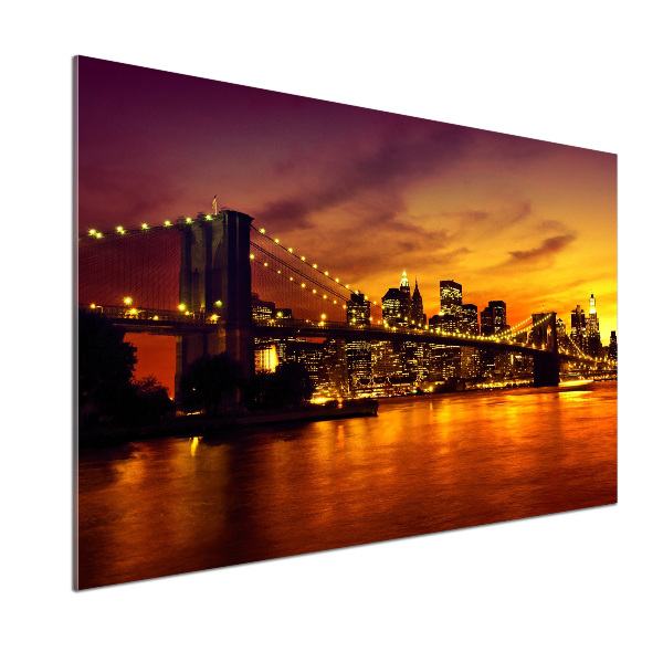 Glazen achterwand keuken Brooklynbrug