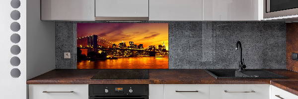 Glazen achterwand keuken Brooklynbrug