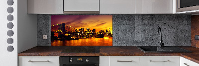 Glazen achterwand keuken Brooklynbrug