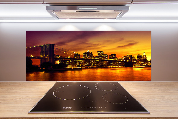 Glazen achterwand keuken Brooklynbrug