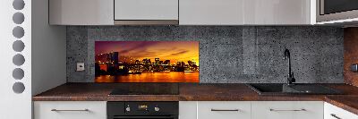 Glazen achterwand keuken Brooklynbrug