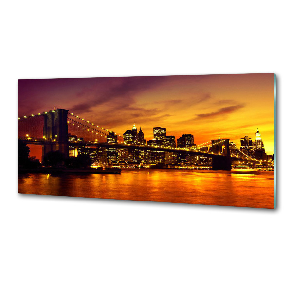 Glazen achterwand keuken Brooklynbrug
