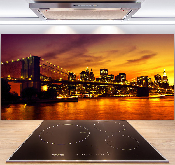 Glazen achterwand keuken Brooklynbrug