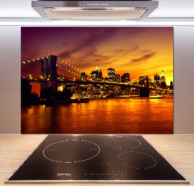 Glazen achterwand keuken Brooklynbrug