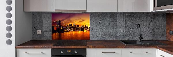 Glazen achterwand keuken Brooklynbrug