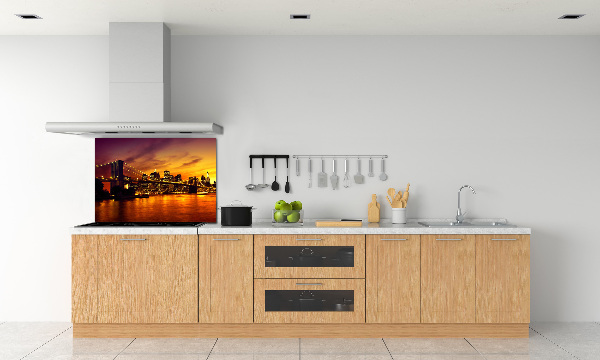 Glazen achterwand keuken Brooklynbrug