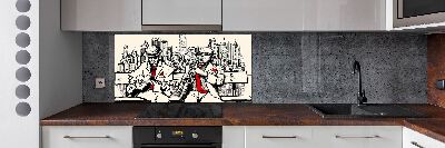 Achterwand keuken New York Jazz