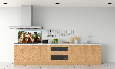 Spatplaat keuken Drie paarden