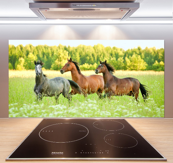 Keuken achterwand Paarden in galop