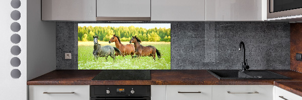 Keuken achterwand Paarden in galop