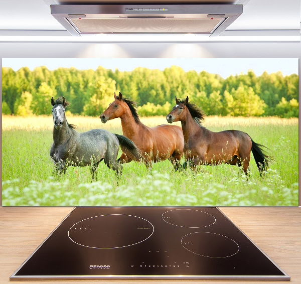 Keuken achterwand Paarden in galop