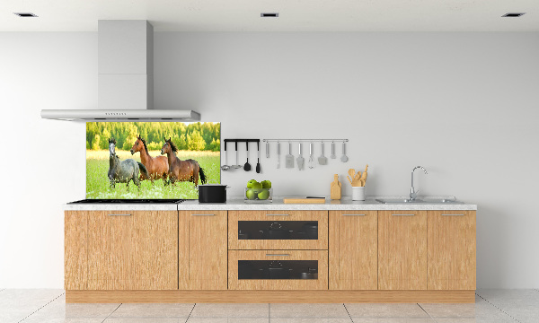 Keuken achterwand Paarden in galop