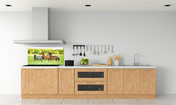 Keuken achterwand Paarden in galop