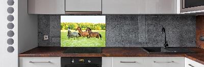 Keuken achterwand Paarden in galop