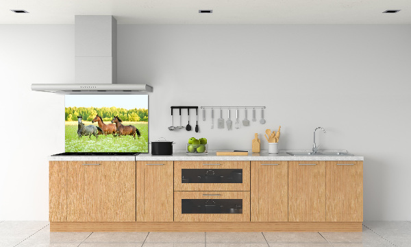 Keuken achterwand Paarden in galop