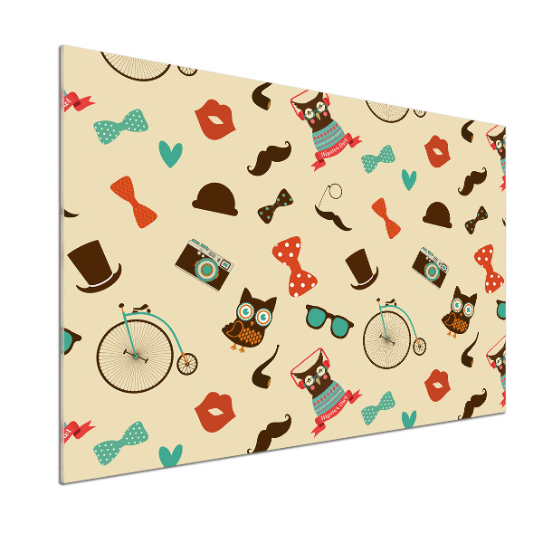 Panel do kuchni Hipsterskie sowy