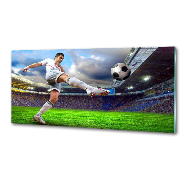 Panel lacobel Piłkarz na stadionie