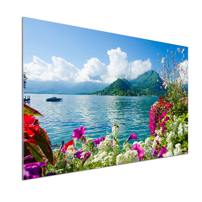 Achterwand keuken Bloemen bij het meer