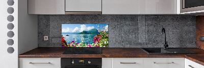 Achterwand keuken Bloemen bij het meer