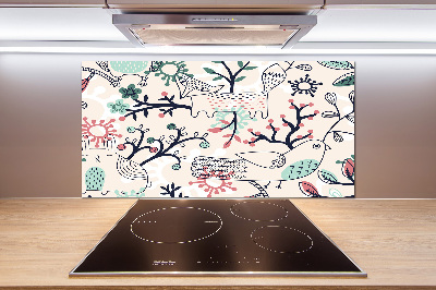 Keuken achterwand Dieren en bloemen
