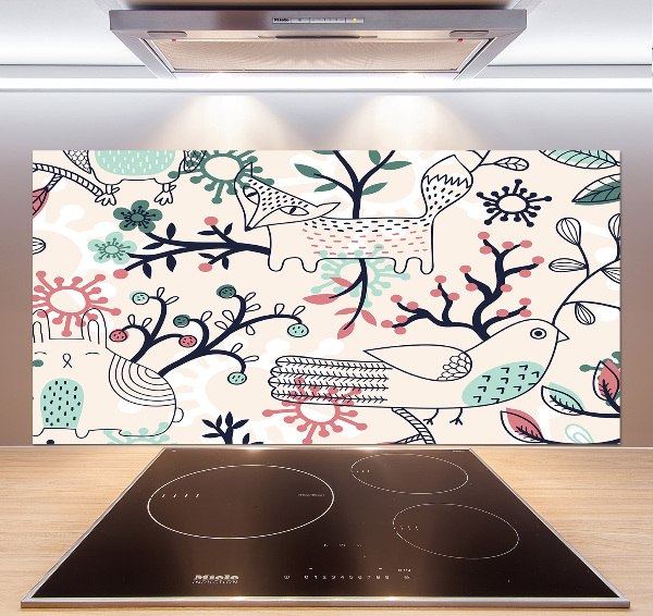 Keuken achterwand Dieren en bloemen