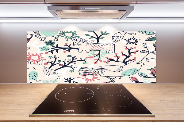 Keuken achterwand Dieren en bloemen