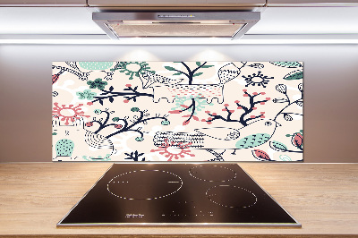 Keuken achterwand Dieren en bloemen