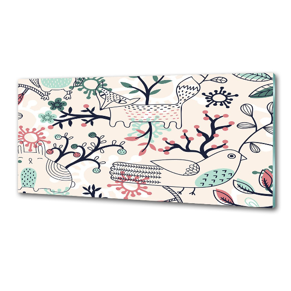 Keuken achterwand Dieren en bloemen