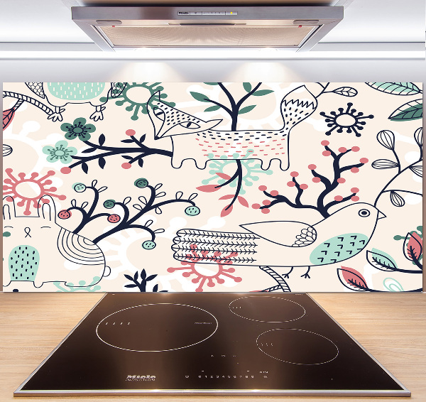 Keuken achterwand Dieren en bloemen