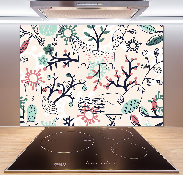 Keuken achterwand Dieren en bloemen