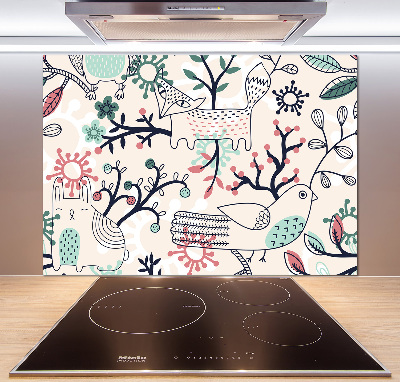 Keuken achterwand Dieren en bloemen