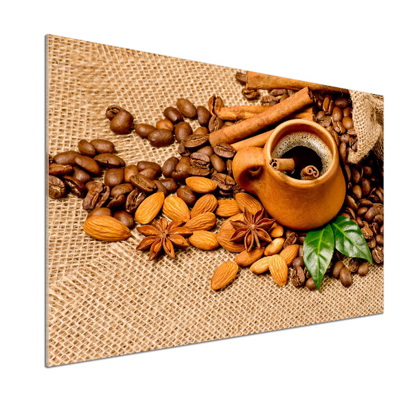 Keuken achterwand Koffiebonen en een kopje
