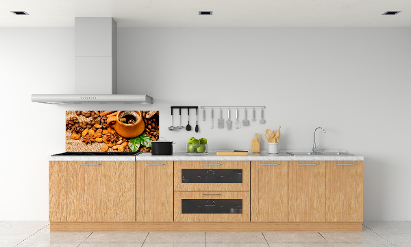 Keuken achterwand Koffiebonen en een kopje