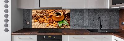 Keuken achterwand Koffiebonen en een kopje