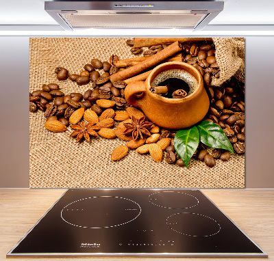 Keuken achterwand Koffiebonen en een kopje
