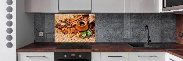 Keuken achterwand Koffiebonen en een kopje
