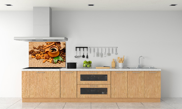 Keuken achterwand Koffiebonen en een kopje