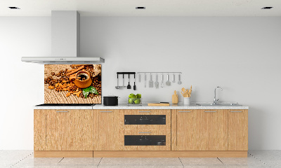 Keuken achterwand Koffiebonen en een kopje
