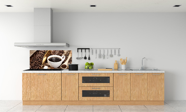 Achterwand keuken Een kopje koffie