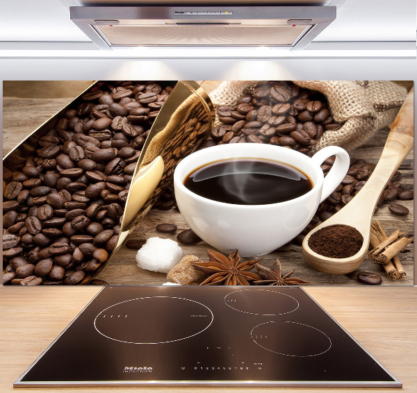 Achterwand keuken Een kopje koffie
