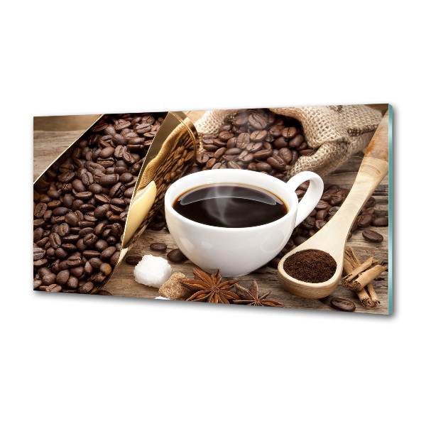 Achterwand keuken Een kopje koffie